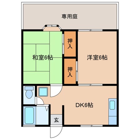 muutos南花岡1の物件間取画像